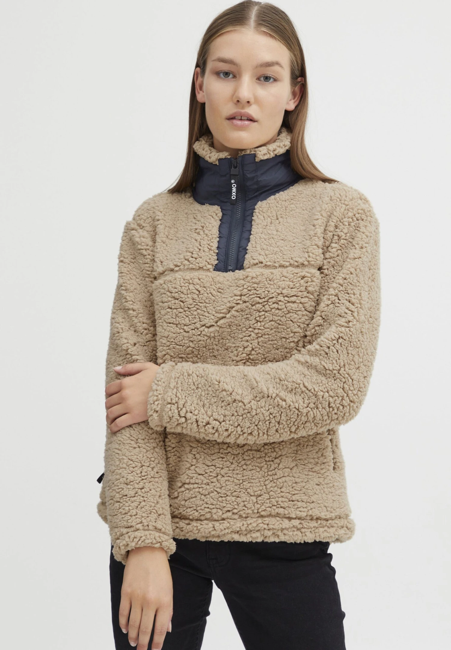 OXMO OXELINA - Bluza Z Polaru - Doeskin 3 OXMO OXELINA - Bluza Z Polaru - Doeskin