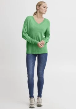 OXMO OXHELLE - Sweter - Ming Green Melange -Oxmo ab2caea3a4844d94ace9be9949888cca