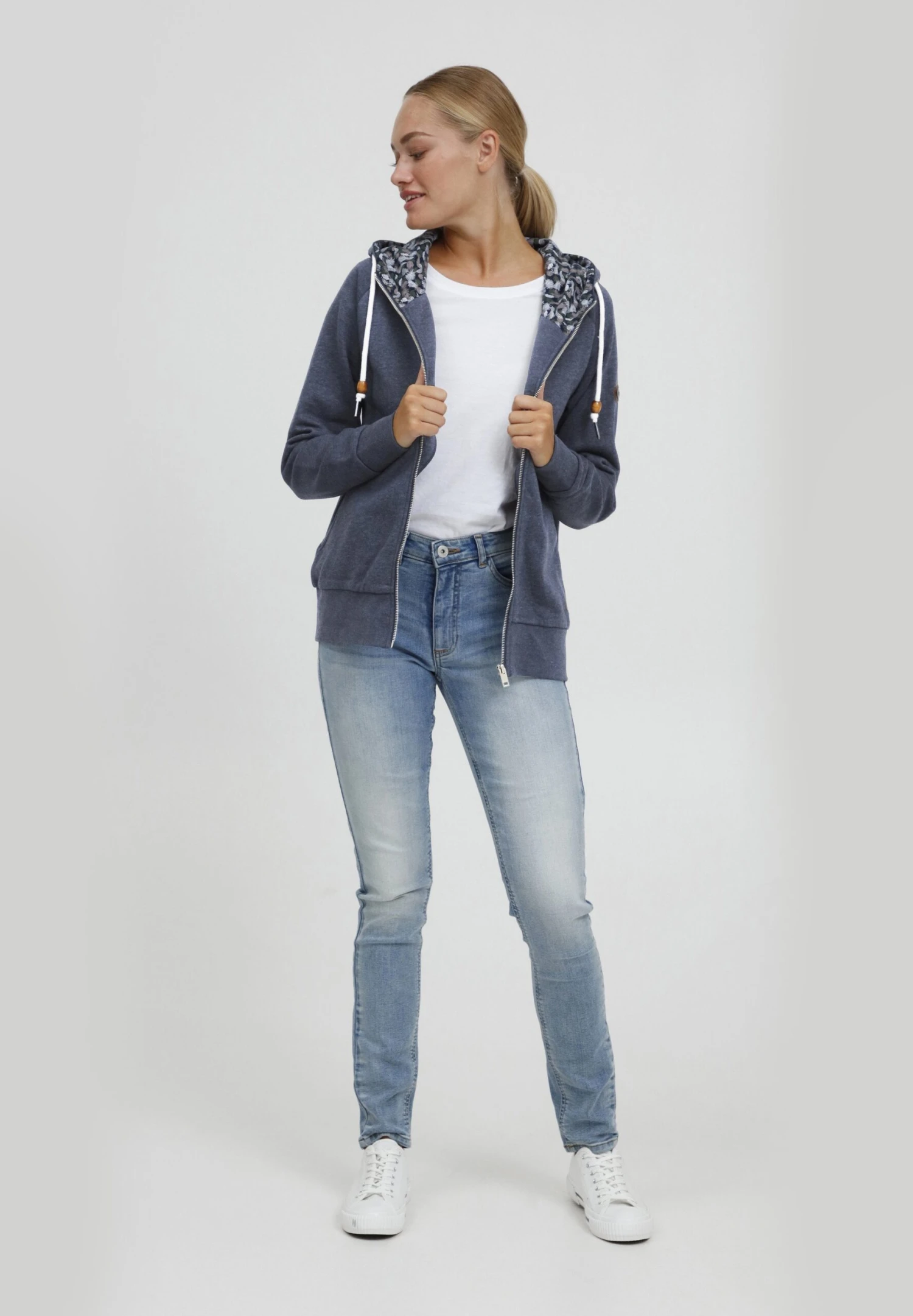 OXMO OXULLA - Bluza Rozpinana - Total Eclipse Melange 4 OXMO OXULLA - Bluza Rozpinana - Total Eclipse Melange - obrazek 2