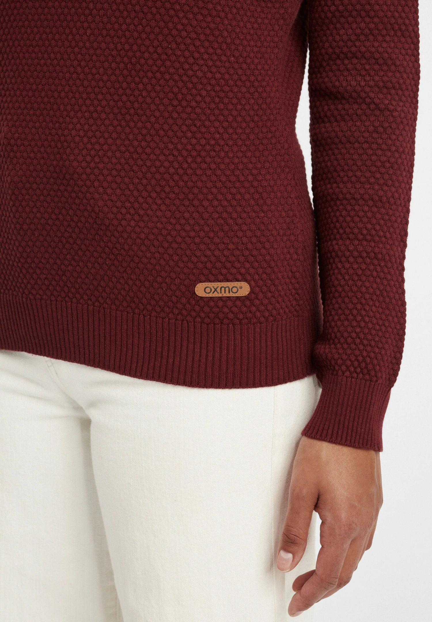 OXMO OXSARAH - Sweter - Wine Red 7 OXMO OXSARAH - Sweter - Wine Red - obrazek 5