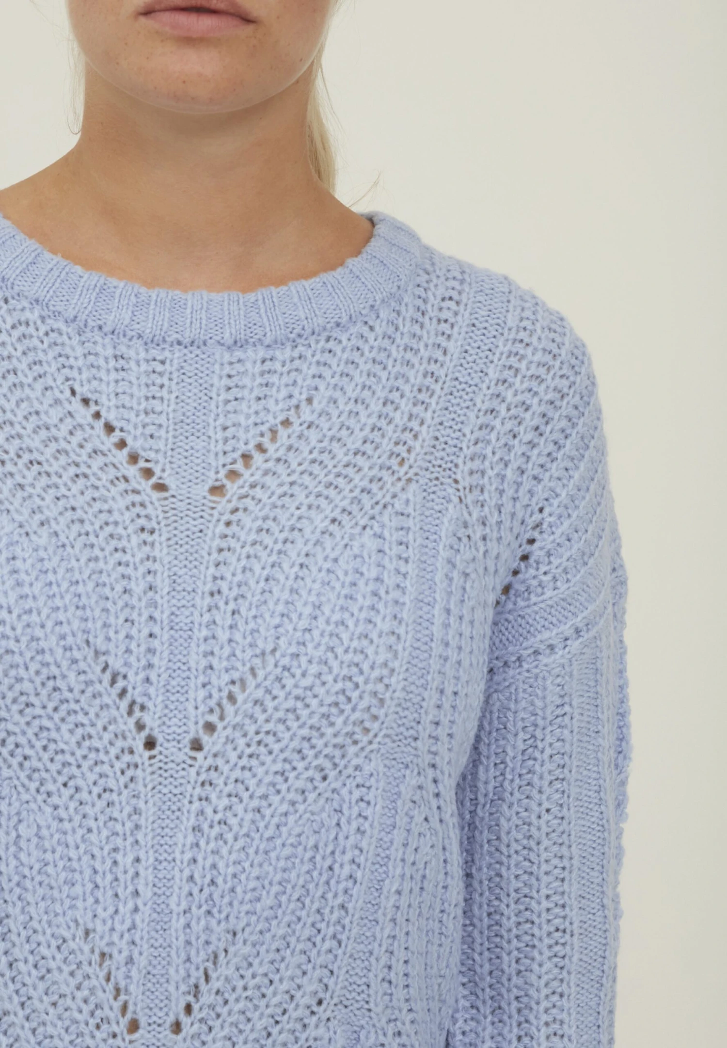 OXMO OXCHIARA - Sweter - Sky Blue 5 OXMO OXCHIARA - Sweter - Sky Blue - obrazek 3