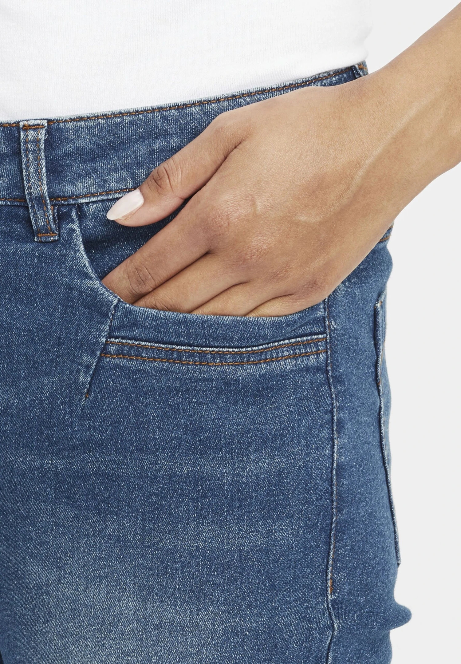 OXMO OXIRABELLE - Jeansy Slim Fit - Antique Blue 6 OXMO OXIRABELLE - Jeansy Slim Fit - Antique Blue - obrazek 4