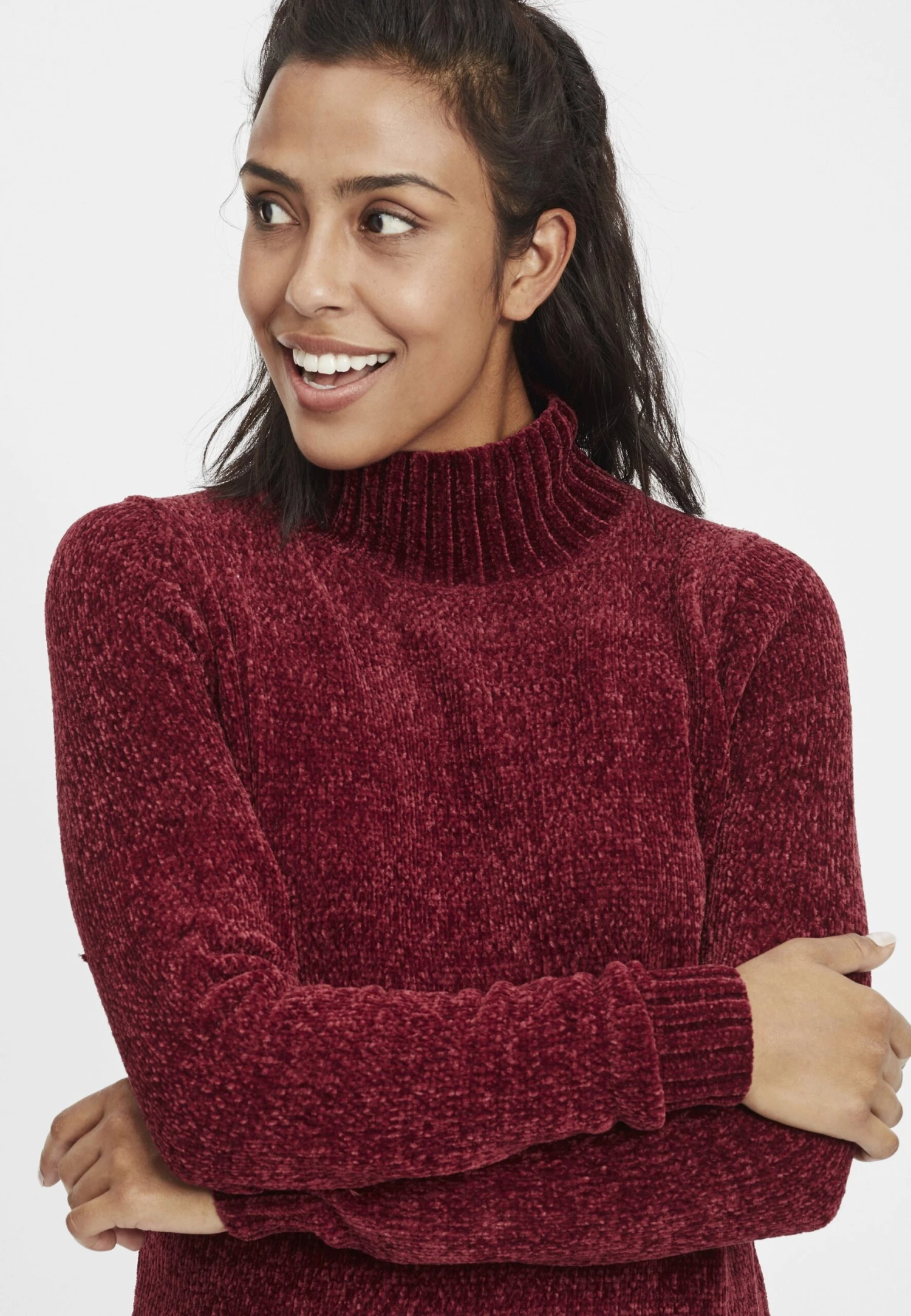 OXMO OXESTELLA - Sweter - Wine Red 6 OXMO OXESTELLA - Sweter - Wine Red - obrazek 4