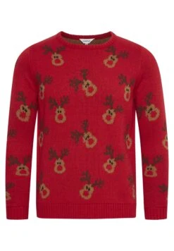 OXMO OXCHRISTEL - Sweter - Chinese Red -Oxmo d597844019ba4bcb9b04ef7a5ad1ae7c