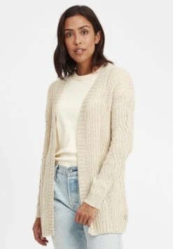 OXMO OXCLEA - Kardigan - Oyster Grey Melange