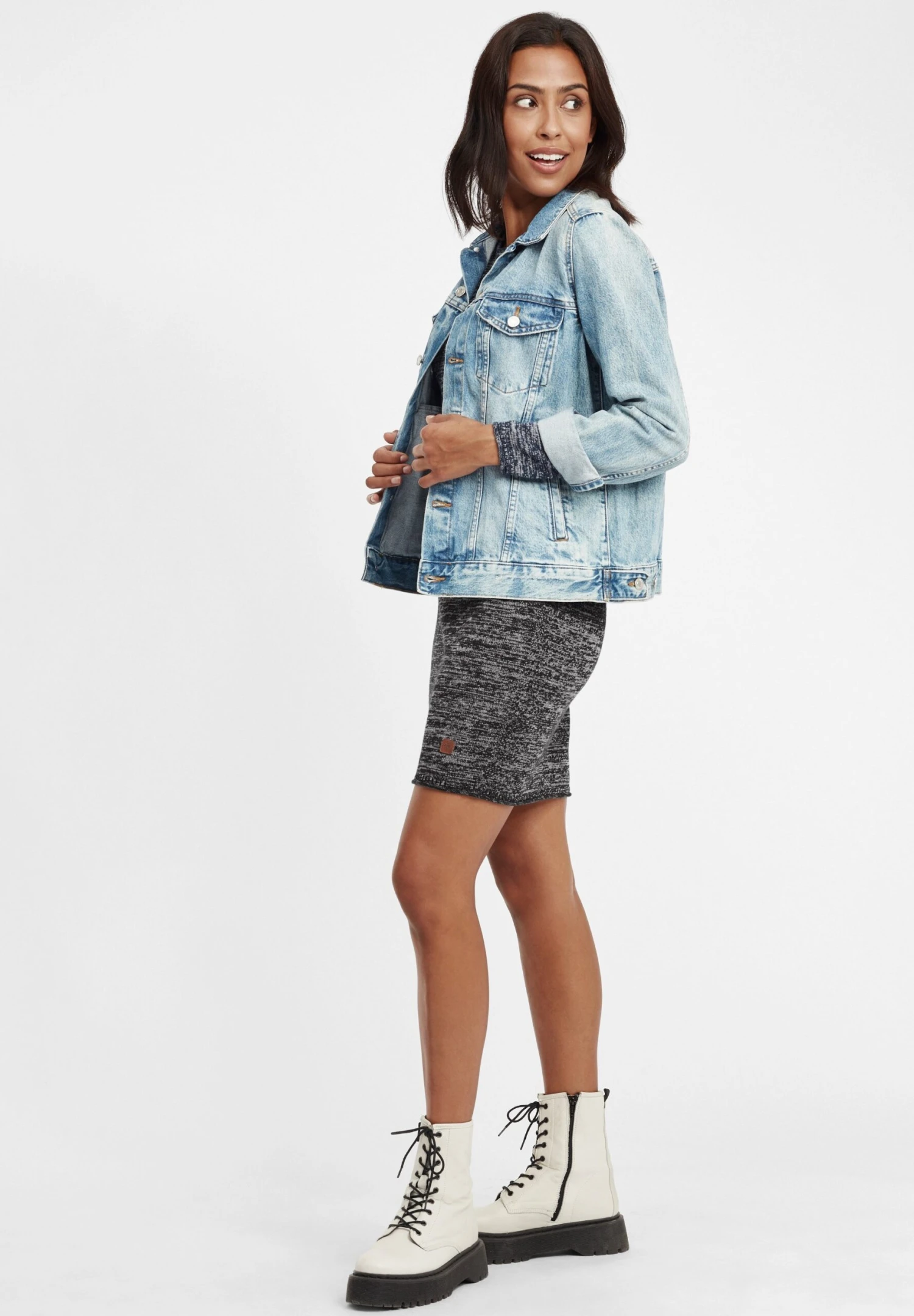 OXMO OXDANIELLE - Sukienka Dzianinowa - Black 4 OXMO OXDANIELLE - Sukienka Dzianinowa - Black - obrazek 2