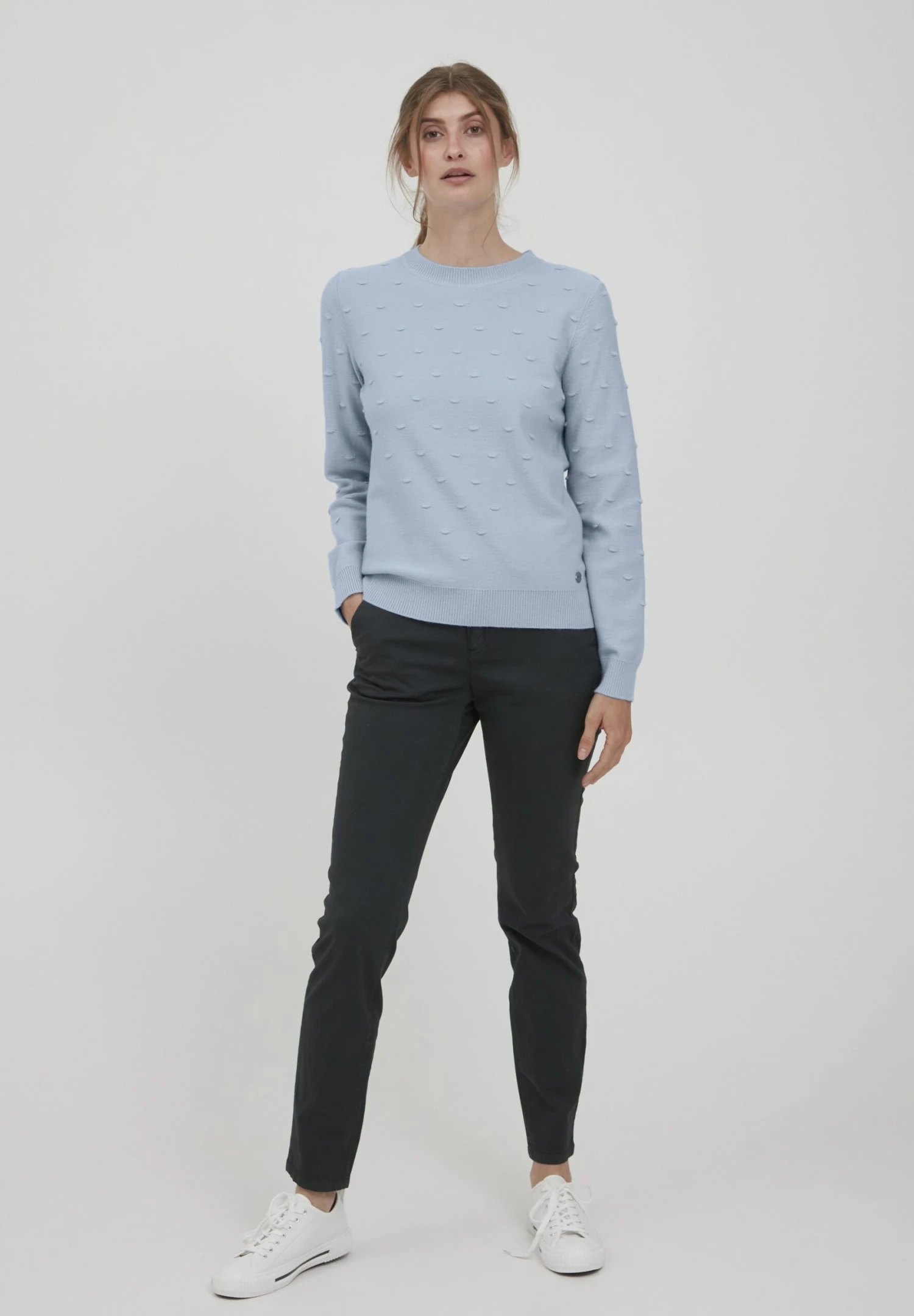 OXMO OXDOTTA - Sweter - Brunnera Blue 4 OXMO OXDOTTA - Sweter - Brunnera Blue - obrazek 2