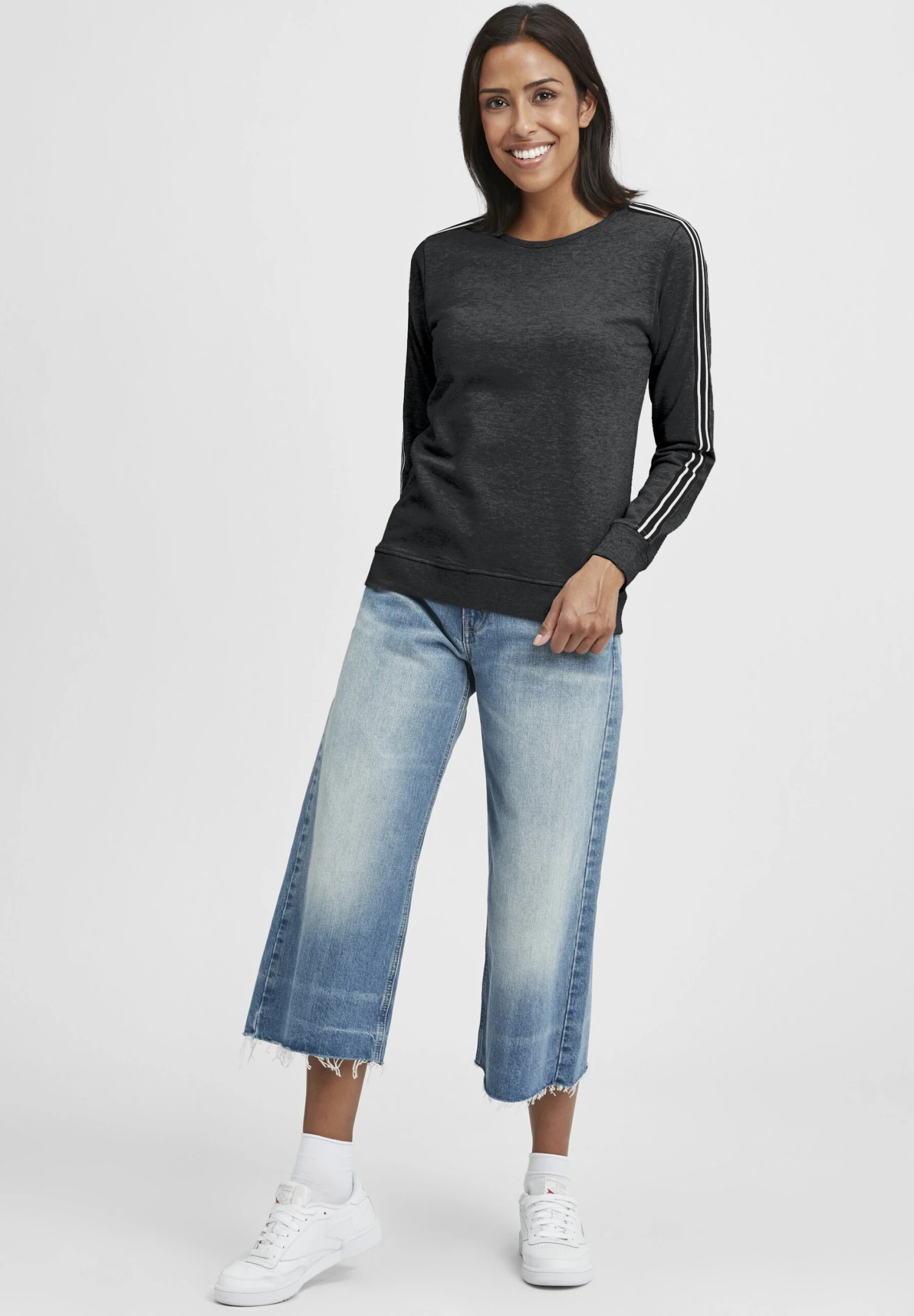 OXMO OXGABITA - Bluza - Dark Grey Melange 4 OXMO OXGABITA - Bluza - Dark Grey Melange - obrazek 2