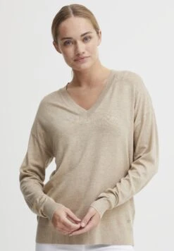 OXMO OXHELLE - Sweter - Cement Melange