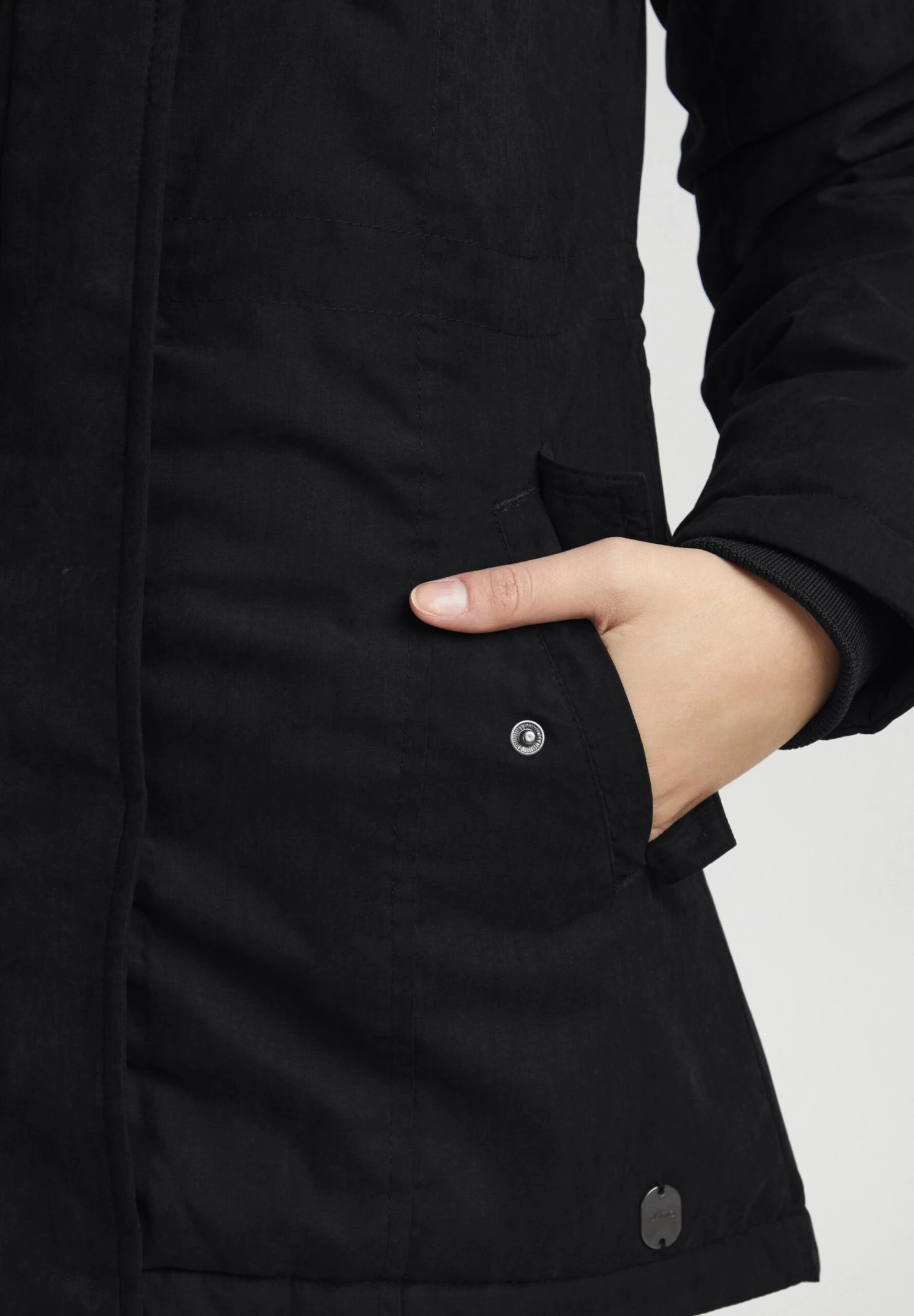 OXMO OXLOKA - Płaszcz Zimowy - Black 7 OXMO OXLOKA - Płaszcz Zimowy - Black - obrazek 5