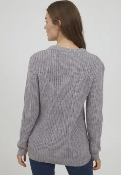 OXMO OXNATASJA - Sweter - Medium Grey Melange -Oxmo fd73a0440a4c4dffaec719920f96e2e1